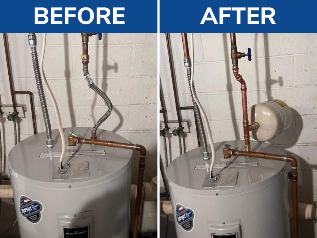 NEW copper water line and expansion tank